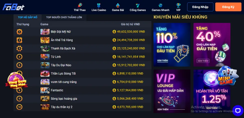 Hướng dẫn nạp và rút tiền 777bet App
